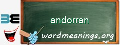 WordMeaning blackboard for andorran